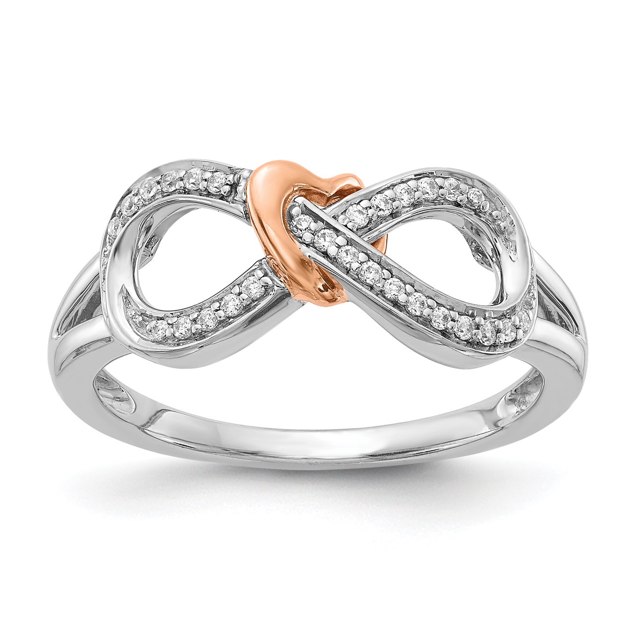 Lex /& Lu Sterling Silver Infinity Ring