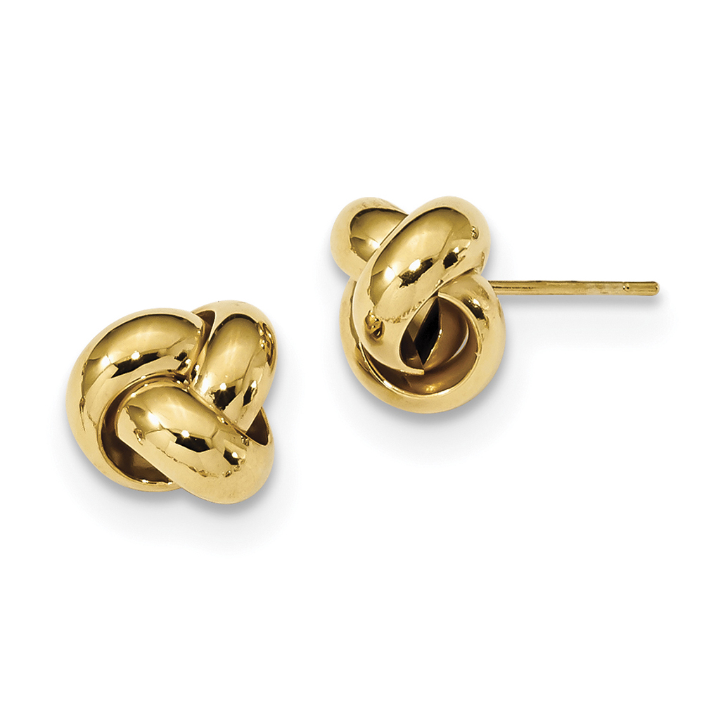 14kt Yellow Gold Madi K Polished Love Knot Post Earrings