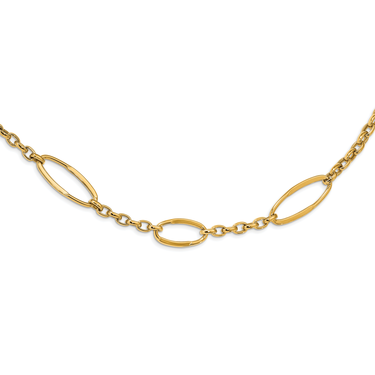 Leslies Real 14kt Yellow Gold Polished Y-Drop Necklace; 18 inch