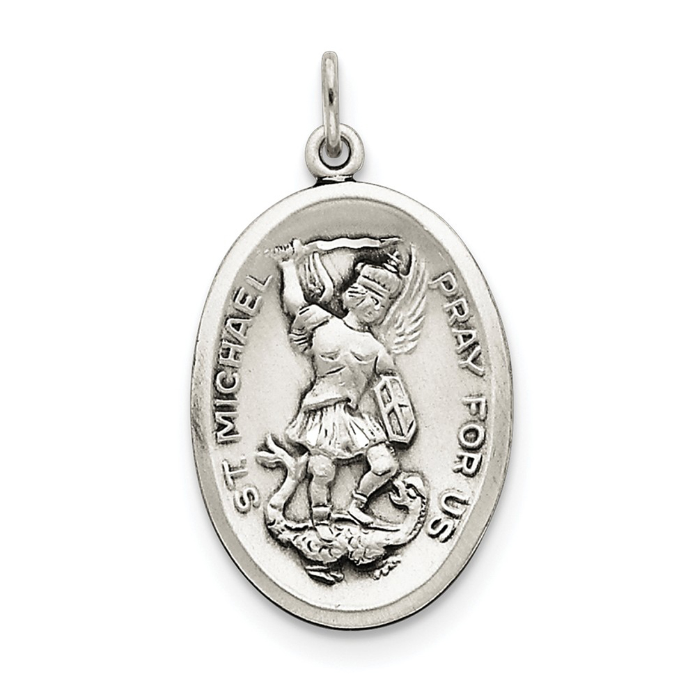 アクセサリー Micheal Sterling Silver St. Michael Medal QC3615 | eBay