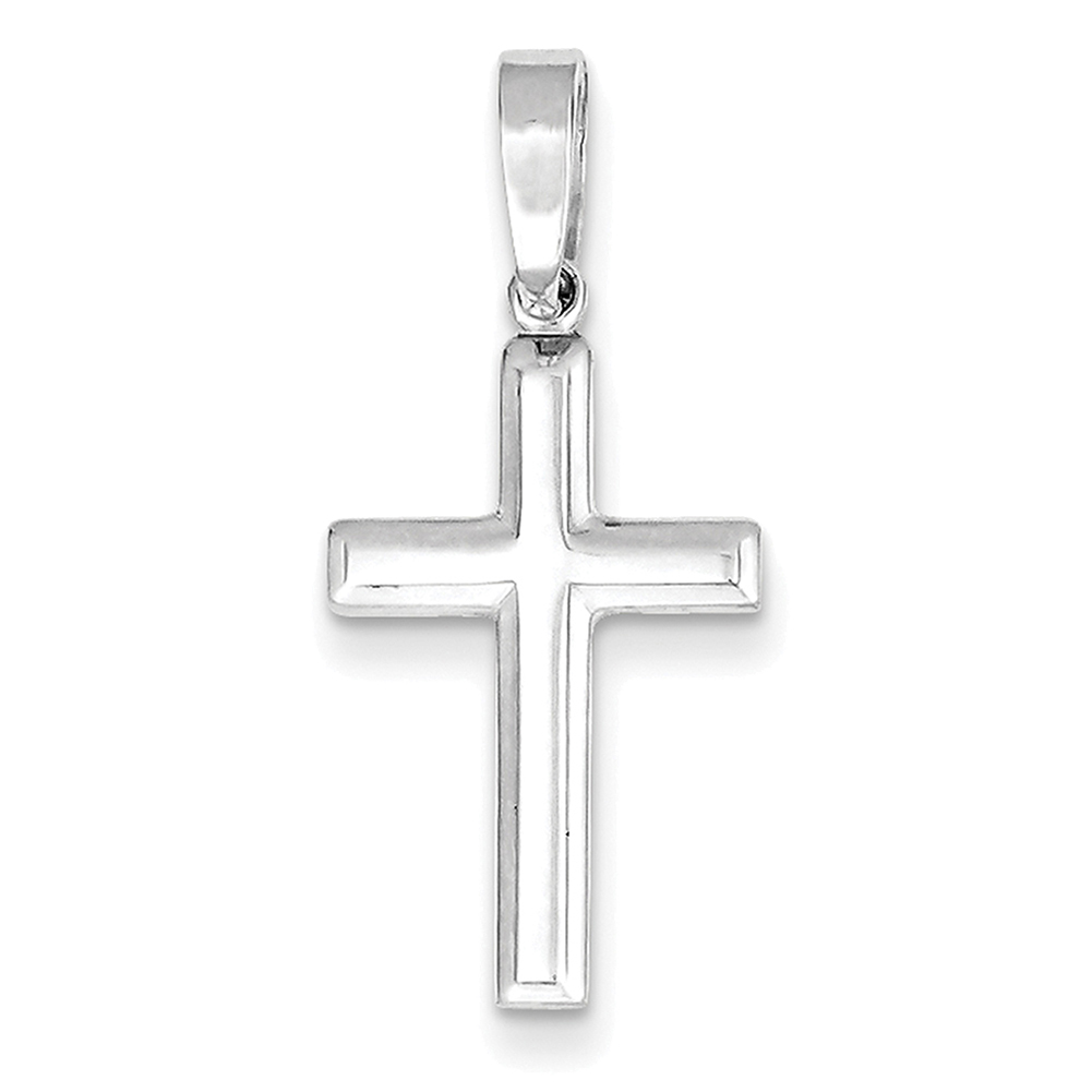 Sterling Silver Polished Cross Pendant QC7289 | eBay