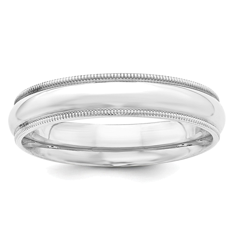 Lex /& Lu 14k Yellow Gold 5mm Double Milgrain Comfort Fit Band Ring