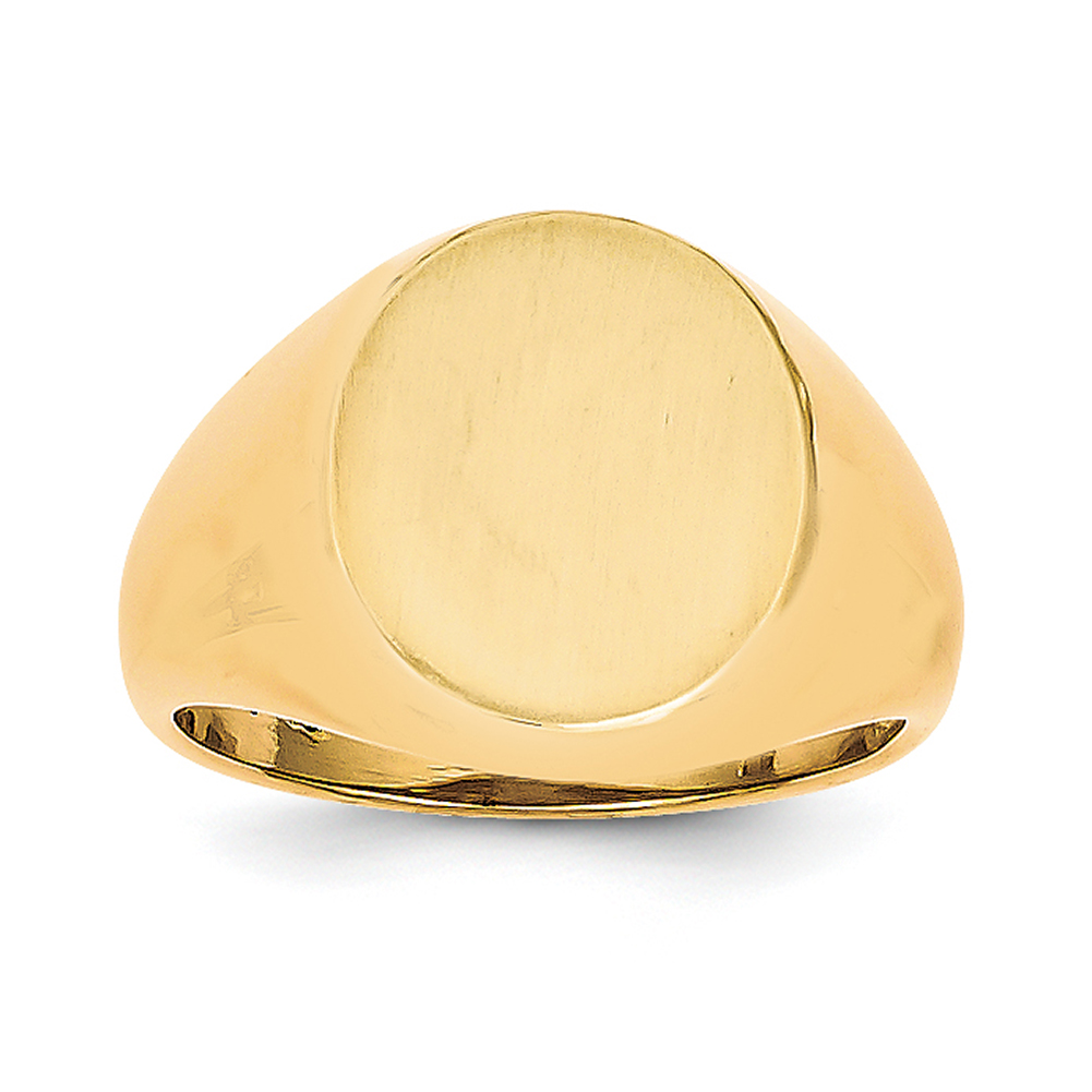 14k Yellow Gold Men's Signet Ring RS132 Size 10 | eBay