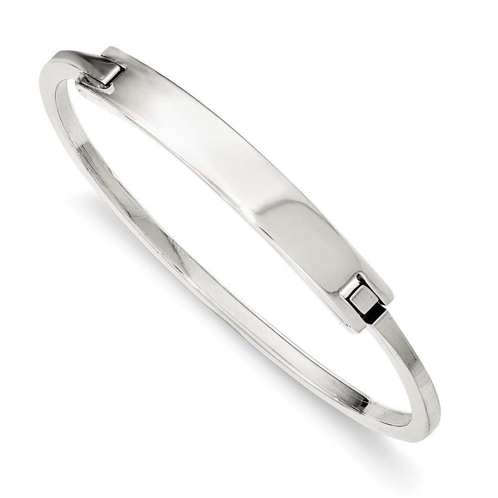 【20/80】STERLING SILVER ID BANGLE 3mm 20/80 / STERLING SILVER ID BANGLE 3mm width | castlerock