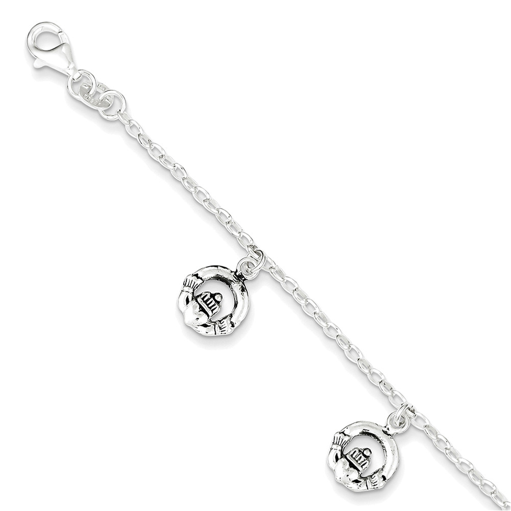 Sterling Silver Anchor Medical ID Bracelet 6 XSM55-6