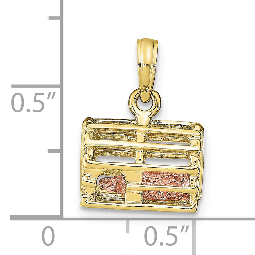 Lex /& Lu Sterling Silver Stackable Expressions Gold-tone Large Chain Slide LAL8704