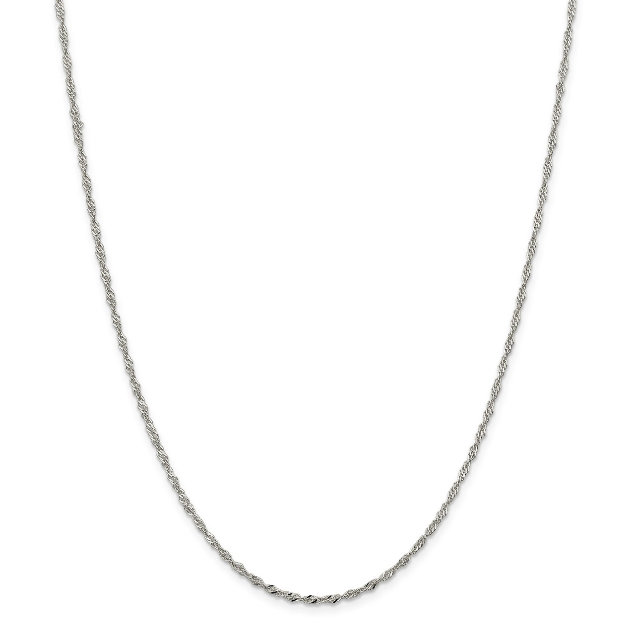 Sterling Silver 2mm Singapore Chain Necklace QFC99 | eBay