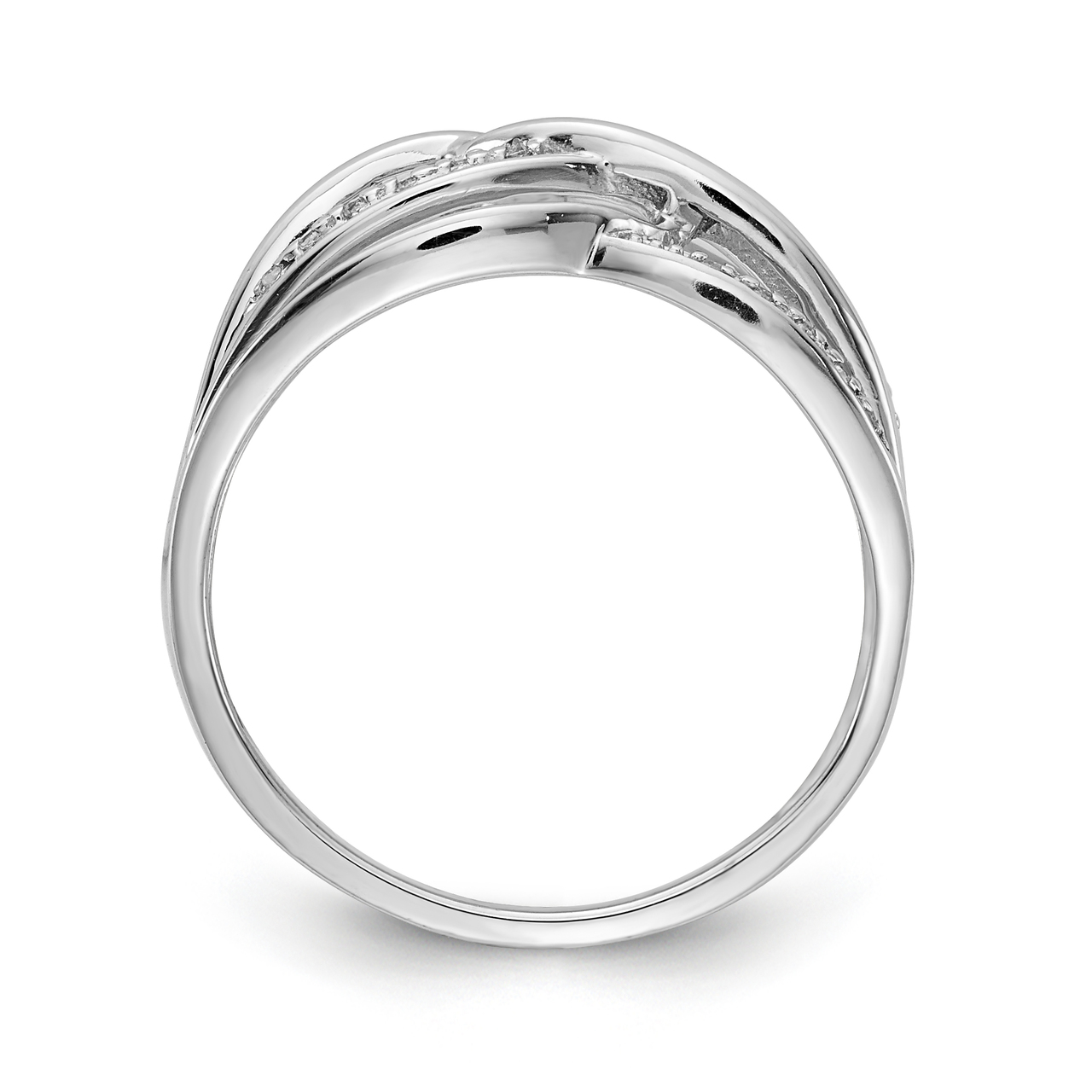 Lex & Lu 14k White Gold Diamond Ring LAL13977 Size 7 | eBay